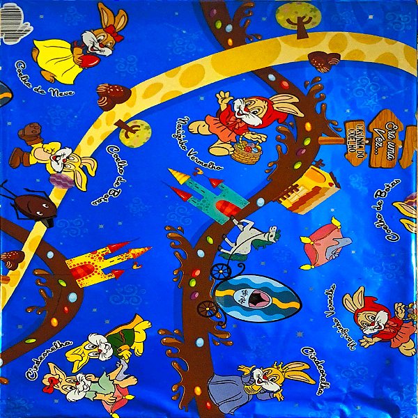 Folha para Ovos de Páscoa Metalizado Contos de Fada Azul 69x89cm - 5 unidades - Cromus - Rizzo