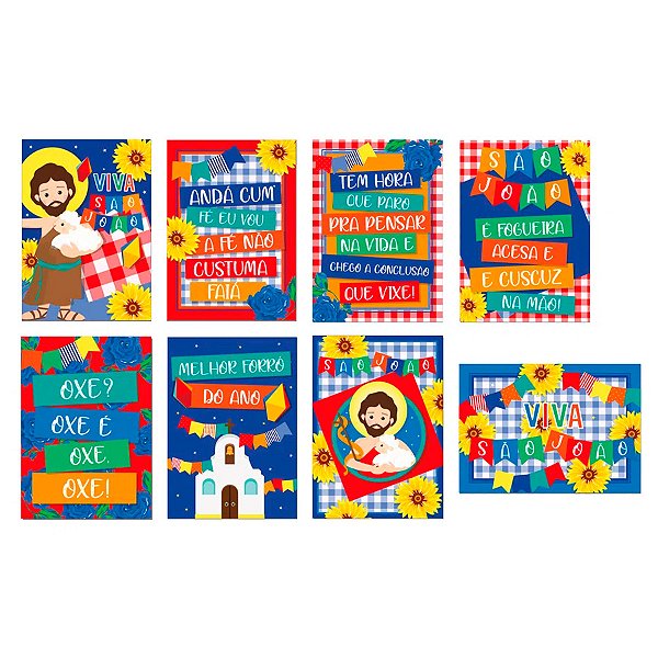 Cartaz Decorativo - Noite de São João - 8 unidades - Cromus - Rizzo