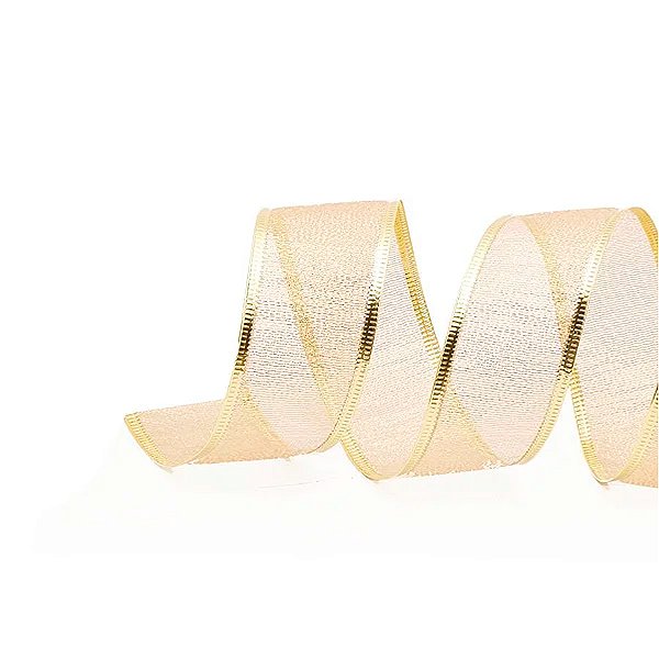Fita Aramada Ouro 6,3cm x 9,14m  - 1 unidade - Cromus - Rizzo