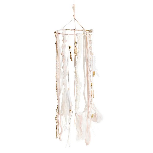 Filtro dos Sonhos Boho Rosa e Branco - 1 unidade - Cromus - Rizzo