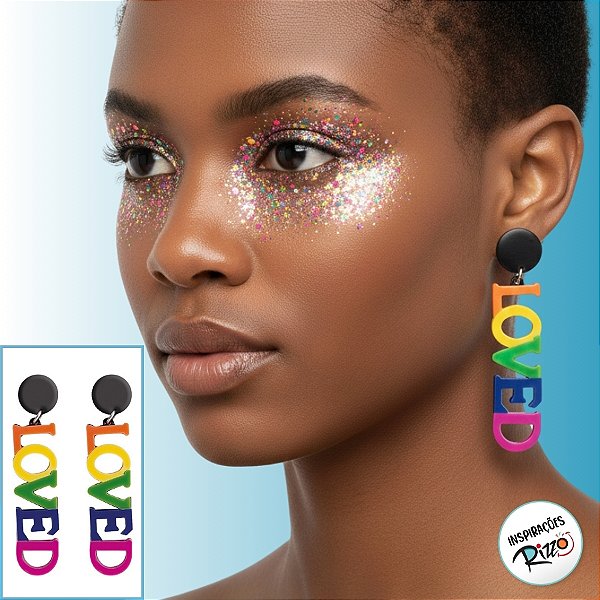 Brincos Loved Arco-irís Carnaval - 1 unidade - Cromus  - Rizzo