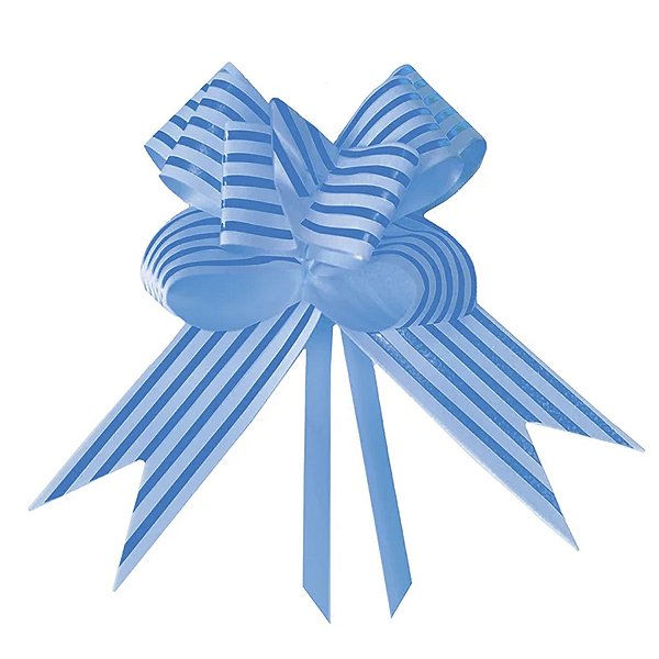 Laço Fácil Listras Azul Royal - 10 unidades - Cromus - Rizzo