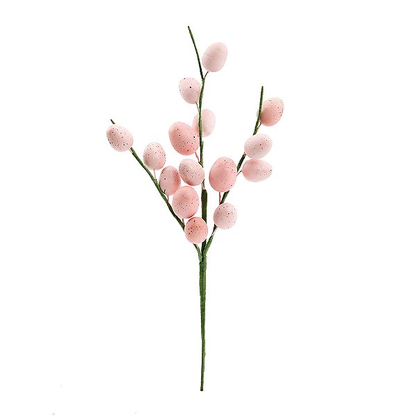 Galho Pick de Ovos de Páscoa Rosa - 1 unidade - Cromus