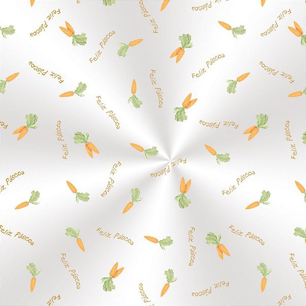 Saco Transparente Decorado - 15x29cm - Cenourinhas - 100 unidades - Cromus Páscoa - Rizzo Embalagens