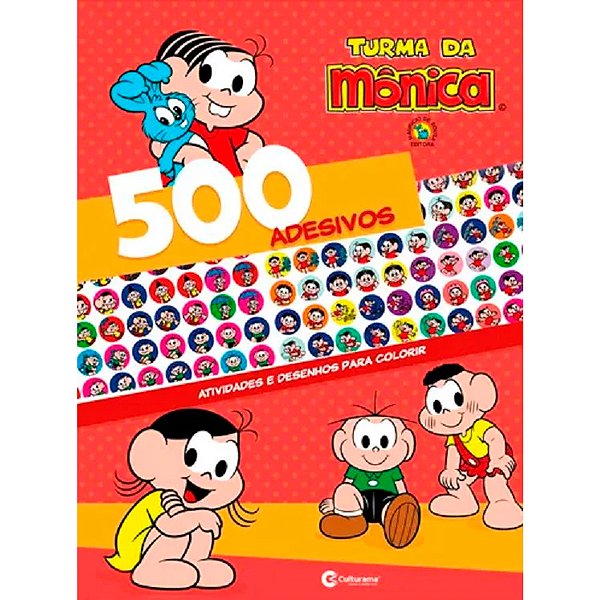 Livro 500 Adesivos - Turma da Monica - 1 unidade - Culturama - Rizzo