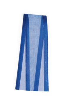 Fita Voal com Cetim Progresso 15mm nº3 - 10m Cor 276 Azul Pavão - 01 unidade