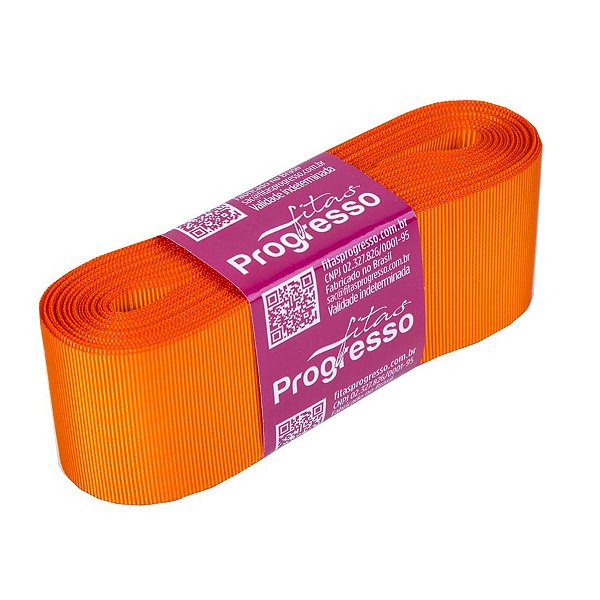 Fita Gorgurão Progresso 38mm nº9 - 10m Cor 066 Laranja - 01 unidade