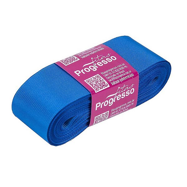 Fita Gorgurão Progresso 38mm nº9 - 10m Cor 214 Azul Royal - 01 unidade