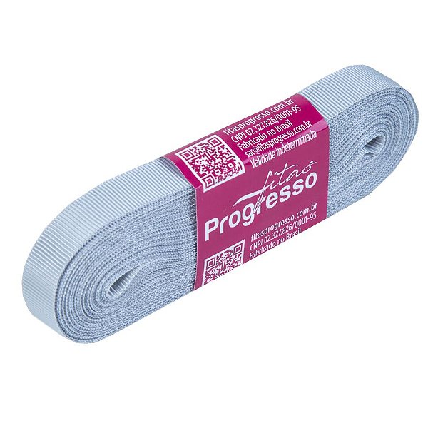 Fita Gorgurão Progresso 11mm nº2 - 10m Cor 084 Prata - 01 unidade
