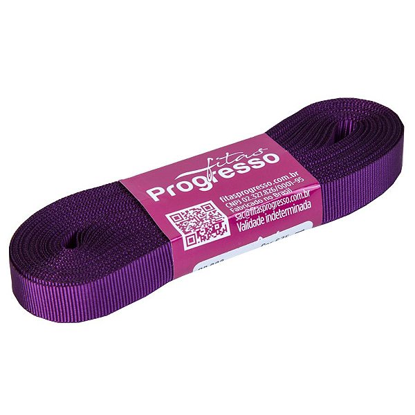 Fita Gorgurão Progresso 11mm nº2 - 10m Cor 675 Violeta - 01 unidade