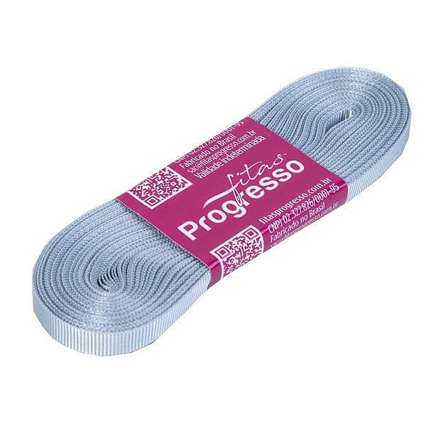 Fita Gorgurão Progresso 7mm nº1 - 10m Cor 084 Prata - 01 unidade
