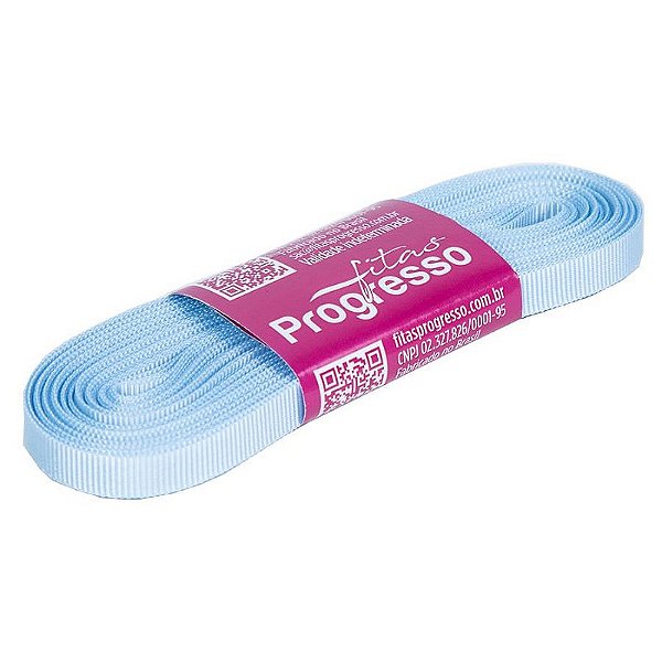 Fita Gorgurão Progresso 7mm nº1 - 10m Cor 212 Azul Bebê - 01 unidade