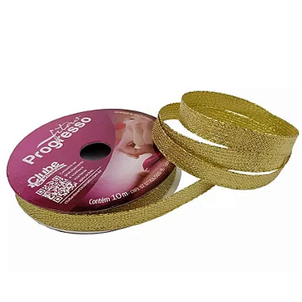 Fita Metalizada Dourada M004-011 203- 11mm x 10m - Progresso