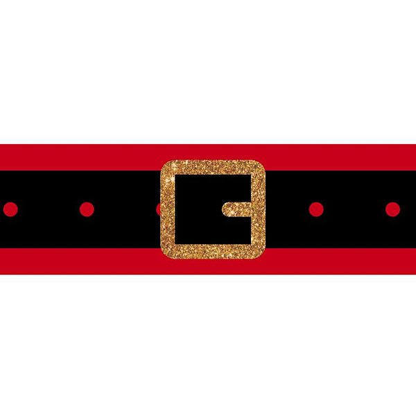 Fita de Natal em Gorgurão Vermelho Cinto Papai Noel  EGP009TG 008 - 38mm x 10m - Progresso Natal