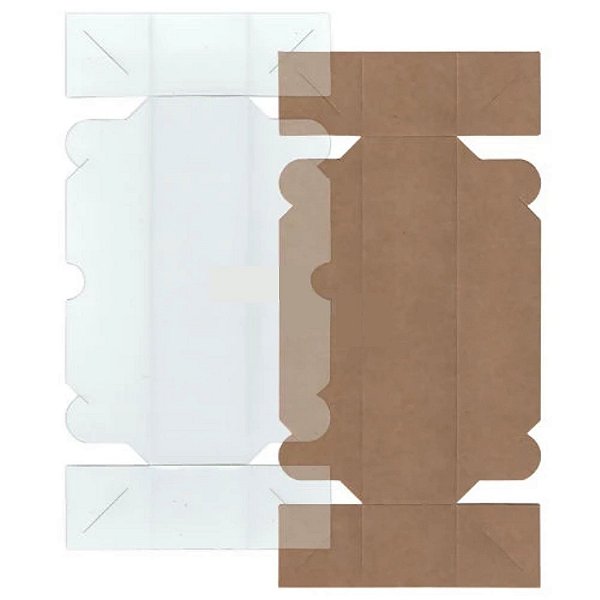 Caixa Transparente de Acetato Kraft - Ref.CH-06 - 17,5 x 4,5 x 4 - 20 unidades - CAC - Rizzo