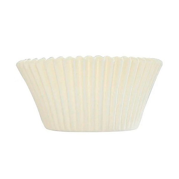 Forminha Forneável para Cupcake - Branco Natural - 45 unidades - Mago - Rizzo