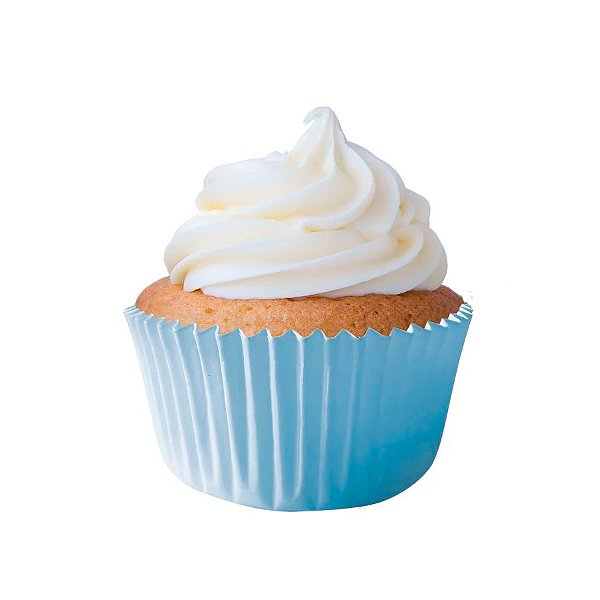 Forminha Forneável para Cupcake - Azul Bebê - 45 unidades - Mago - Rizzo