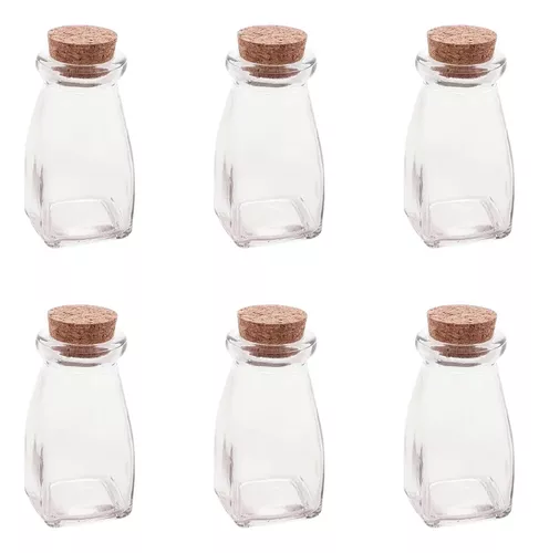 Potinho de Vidro com Tampa de Rolha 100 ml - 10,5x5cm - 1 unidade - Rizzo