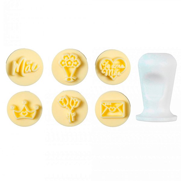 Kit Carimbos - Amor de Mãe - 2cm - 6 unidades - BlueStar - Rizzo