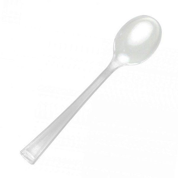 Colher Resistente para Ovo de Colher Transparente - 13cm - 50 unidades - BlueStar - Rizzo