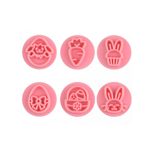 Kit Carimbos Páscoa Brilhante Rosa Bebê - 2 cm - 1 unidade - BlueStar - Rizzo