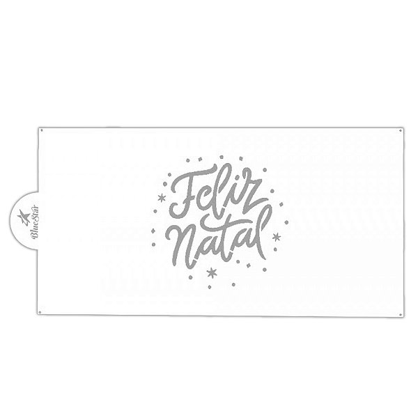 Stencil Feliz Natal - 34cm - 1 unidade - BlueStar - Rizzo