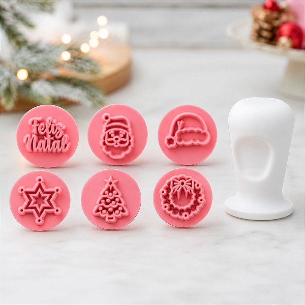 Kit Carimbos - Natal - 2cm - 7 unidades - BlueStar - Rizzo