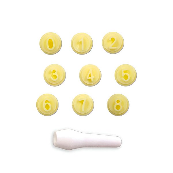 Kit Carimbos - Números Fofos - 2cm  - 1 unidade - BlueStar - Rizzo