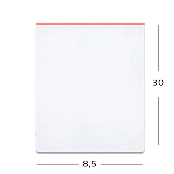 Saco Adesivado com furo - 8,5 x 30 cm - Rizzo