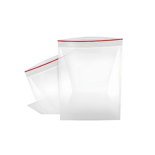 Saco Zip Transparente 20x28cm - 100 unidades - Rizzo