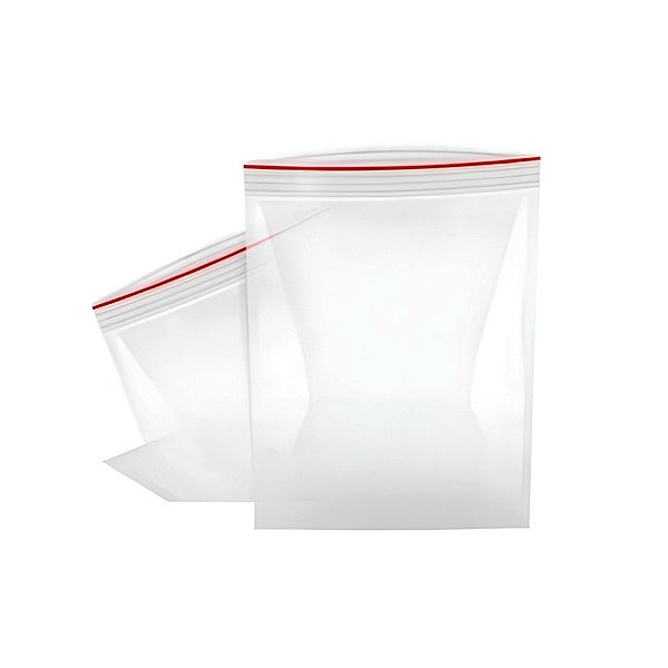 Saco Zip Transparente 8x12cm  - 100 unidades - Rizzo