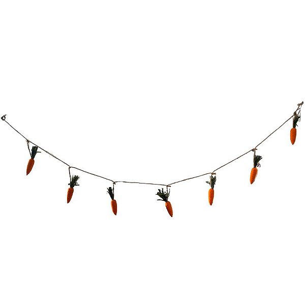 Festão de Páscoa - Cenouras Laranja e Verde - 174cm - 1 unidade - Rizzo