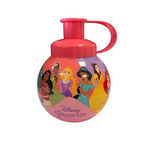 Garrafa Squeeze Bola Princesas - Rosa - 250ml  - 1 unidade - Rizzo