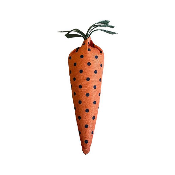 Enfeite Decorativo de Páscoa - Cenoura Laranja com Bolinhas - 13cm - 1 unidade - Cromus - Rizzo
