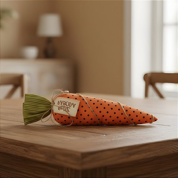 Enfeite Decorativo de Páscoa - Cenoura Laranja com Bolinhas - 24cm - 1 unidade - Cromus - Rizzo