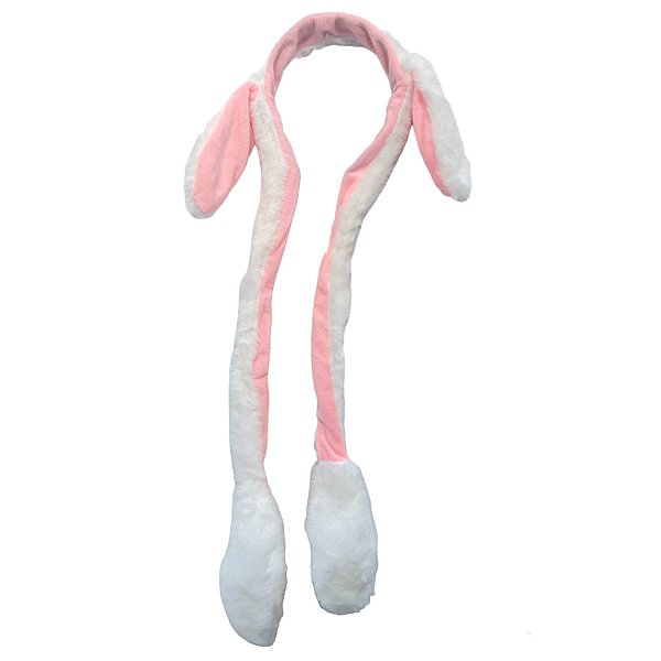 Tiara Orelha Coelho com Movimento - Branco - 55cm - 1 unidade - Rizzo