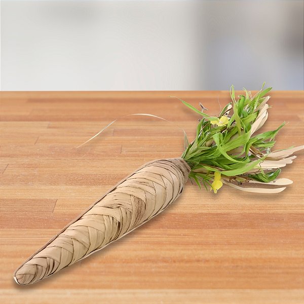 Enfeite Decorativo de Páscoa - Cenoura de Palha - 45cm - 1 unidade - Cromus - Rizzo