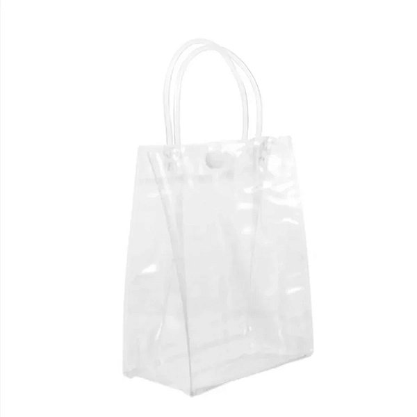 Sacola Transparente Botão - 24x9x28cm - 10 unidades - Rizzo