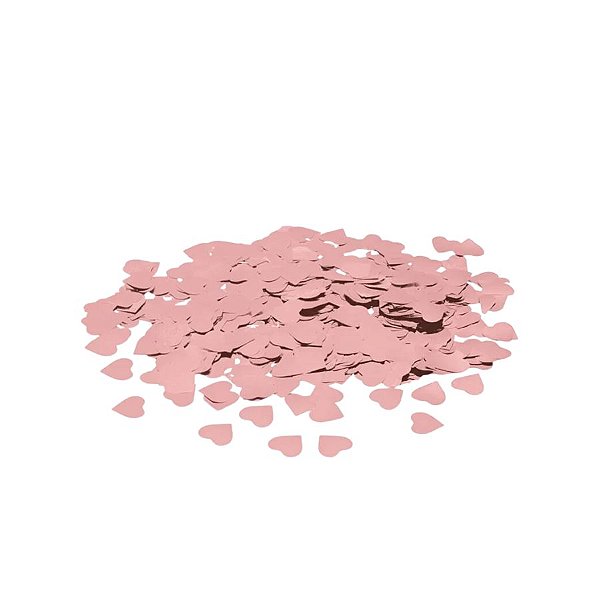 Confete Metálico De Coração Para Balão - Rose Gold - 25g - 1 unidade - Rizzo