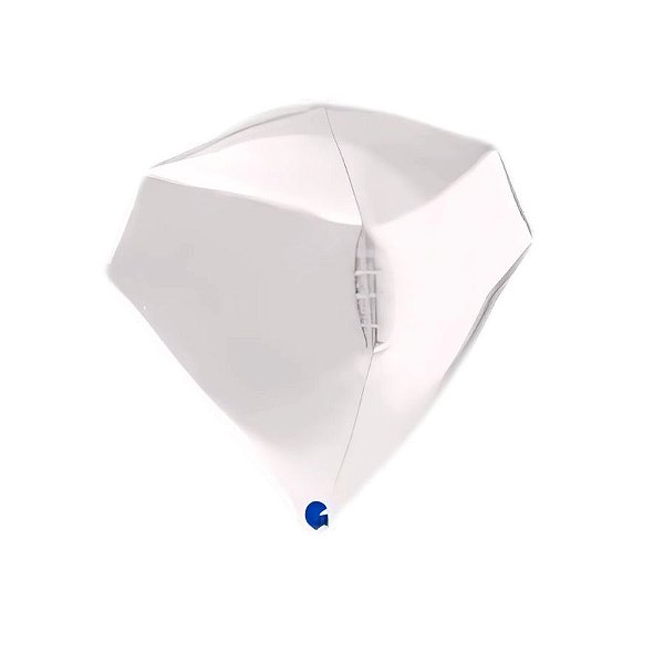Balão de Festa Metalizado 18" 45cm - Diamante Branco - 1 unidade - Rizzo