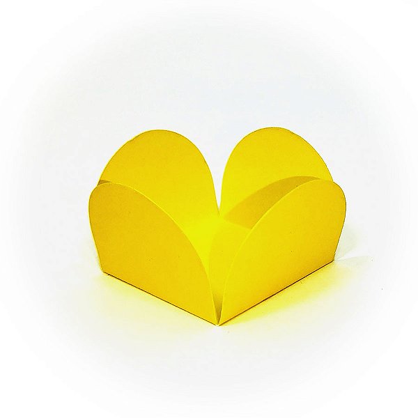 Forminhas para Doces 4 Pétalas Amarelo  - 50 unidades - FunFestas - Rizzo