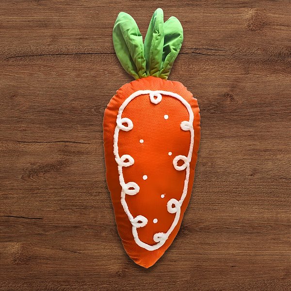 Enfeite Decorativo De Páscoa - Almofada De Cenoura - 62cm - 1 unidade - Rizzo - Rizzo