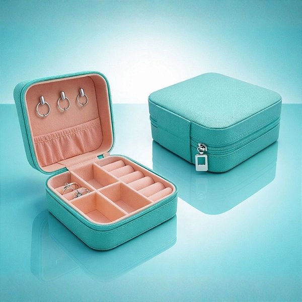 Mini Porta Joias Portátil - Verde - 1 unidade - Rizzo