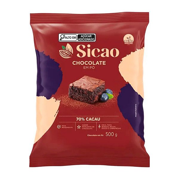 Chocolate em Pó 70% Cacau - 500g  - 1 unidade - Sicao - Rizzo