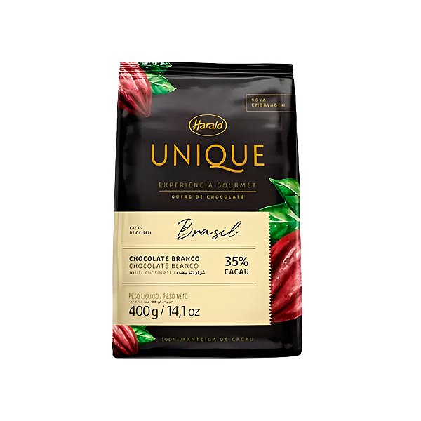 Chocolate em Gotas 35% Cacau Branco - Unique - 400g - 01 unidade - Harald - Rizzo