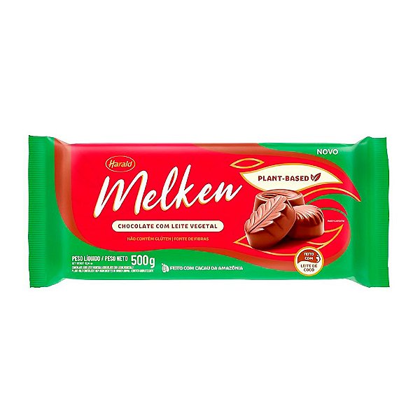 Chocolate com Leite Vegetal em Barra - 500g - 1 unidade - Melken - Rizzo