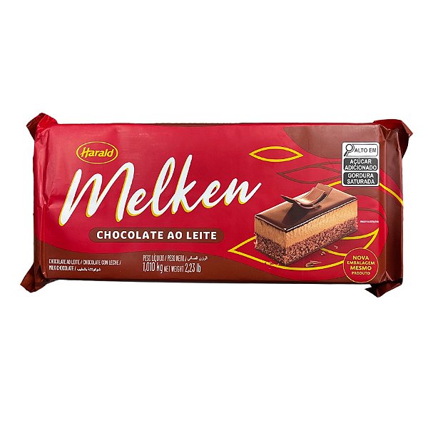 Chocolate em Barra Ao Leite Melken - 1,01kg - 01 unidade - Harald - Rizzo