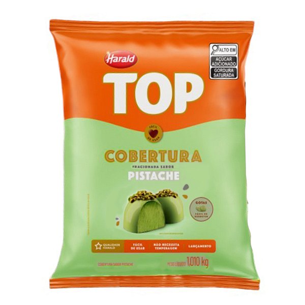 Cobertura em Gotas Pistache - Top - 1,010kg - 1 unidade - Harald - Rizzo