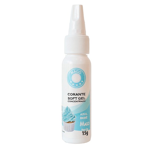 Corante SoftGel Azul Bebê - 15g - 1 unidade - Mago - Rizzo