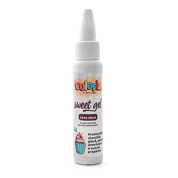 Corante Sweet Gel Rosa Doce - 25g - 1 unidade - Coloriz - Rizzo
